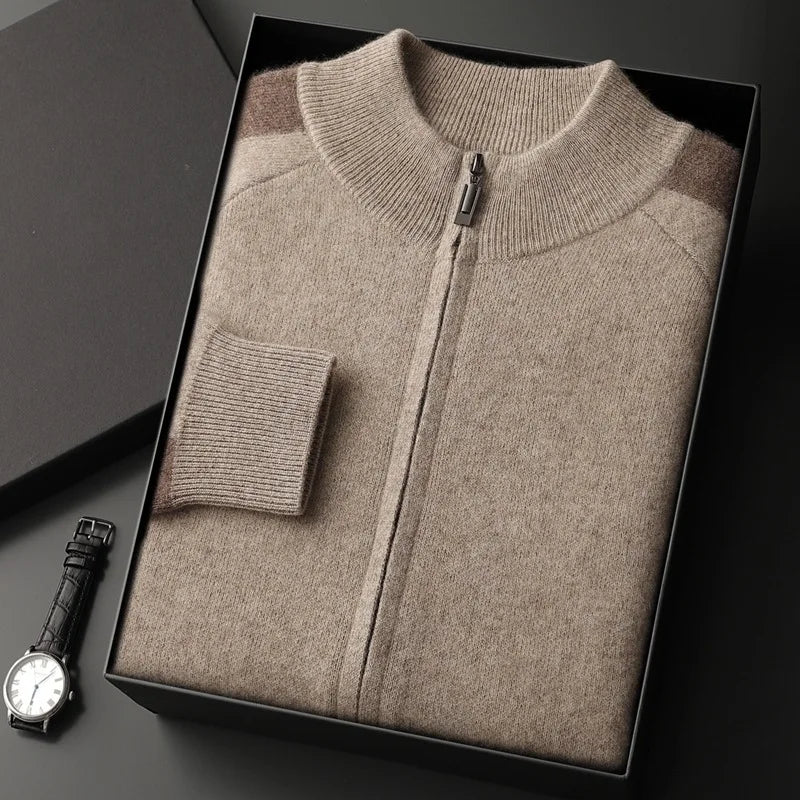Andres Men’s Tracksuit Set – Soft Knit Two-Tone Lounge Set