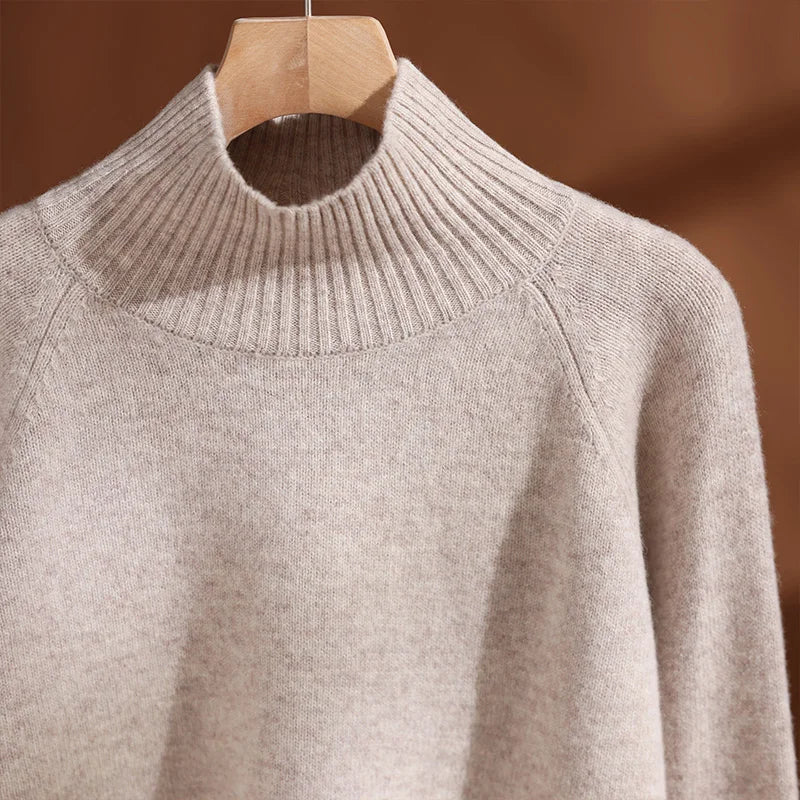 Ruffa Women’s Wool Lounge Set – Soft Knit Pullover & Wide-Leg Trousers