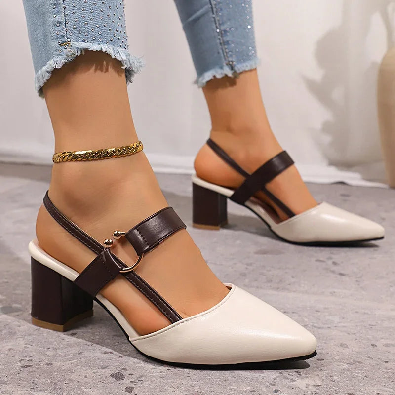 Caterina Women’s Leather Strap Heels