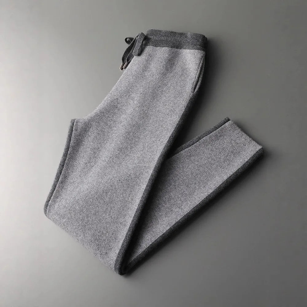 Andres Men’s Tracksuit Set – Soft Knit Two-Tone Lounge Set
