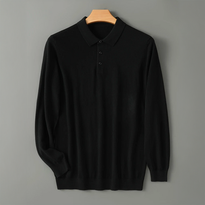 Ethan Merino Wool Polo Sweater – Classic Polo Knit for Smart-Casual Layering