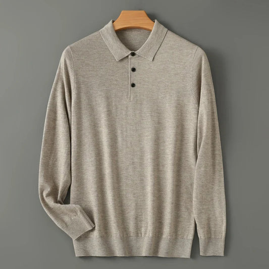 Ethan Merino Wool Polo Sweater – Classic Polo Knit for Smart-Casual Layering