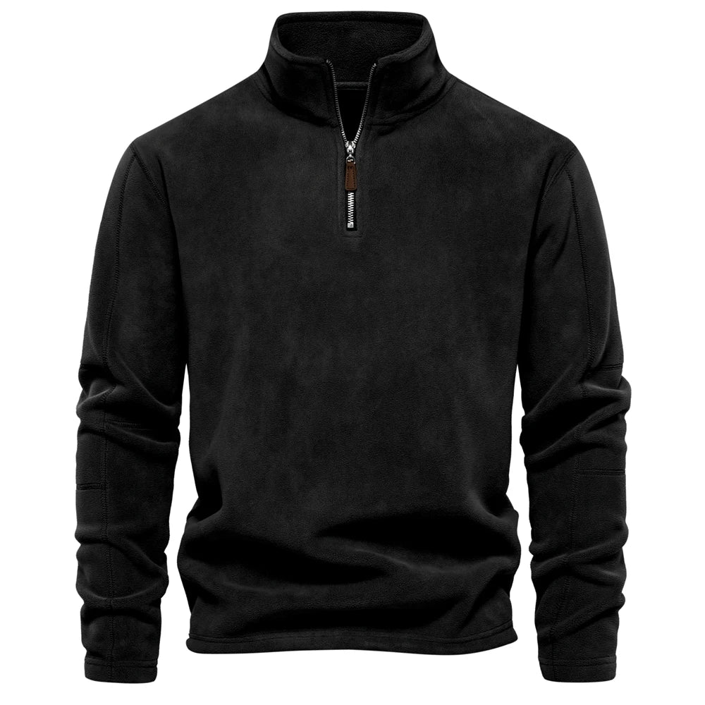 Harlan Men’s Half-Zip Pullover – Soft Cotton Casual Jumper