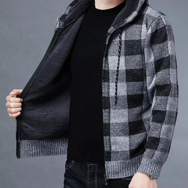 Jasper Knit Zip-Up Jacket – Men’s Hooded Jacket with Lightweight Feel