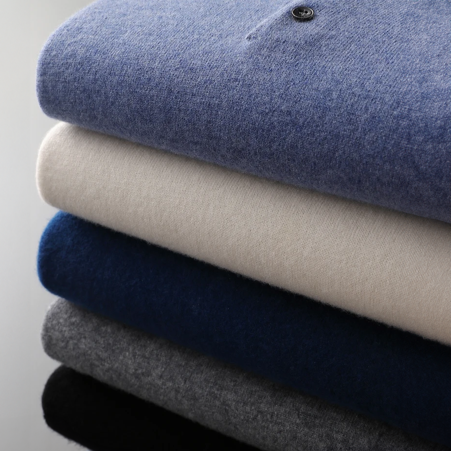 Alessio Men’s Polo Sweater – Merino Wool Knit Long-Sleeve Sweater
