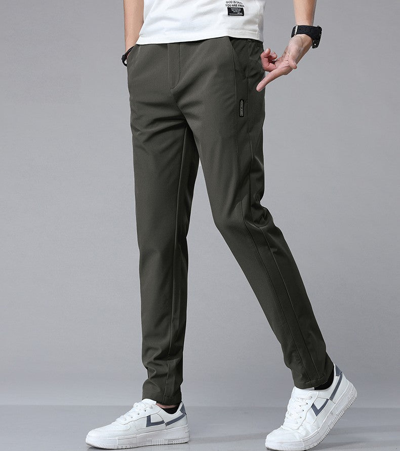 Pablo Men’s Tapered Stretch Pants – Wrinkle-Resistant with Elastic Waist
