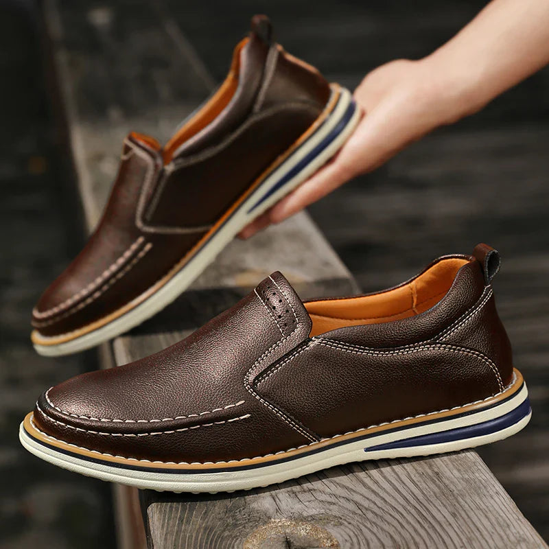 Jolito Men’s Leather Loafers – Padded Comfort with Timeless Style