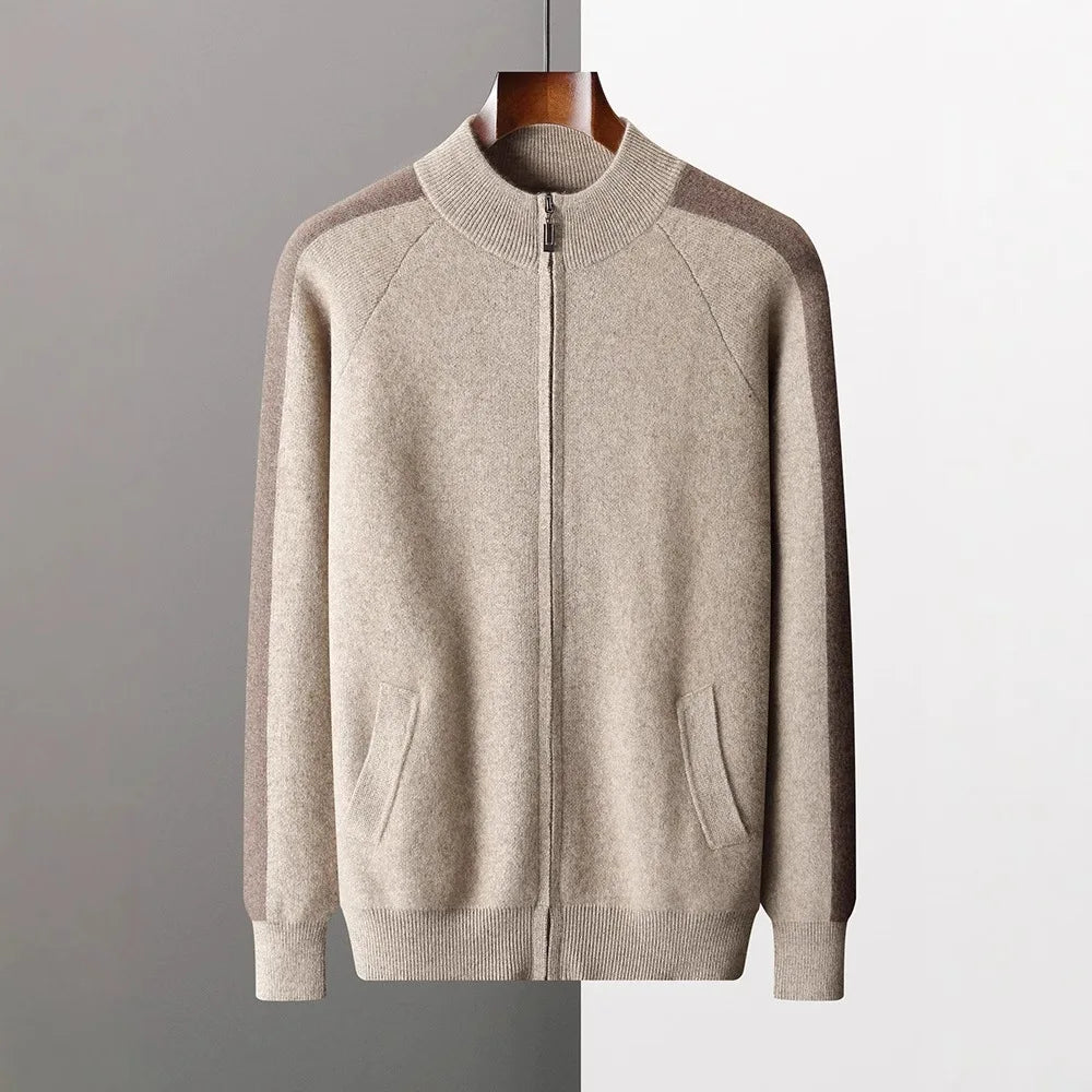 Andres Men’s Tracksuit Set – Soft Knit Two-Tone Lounge Set