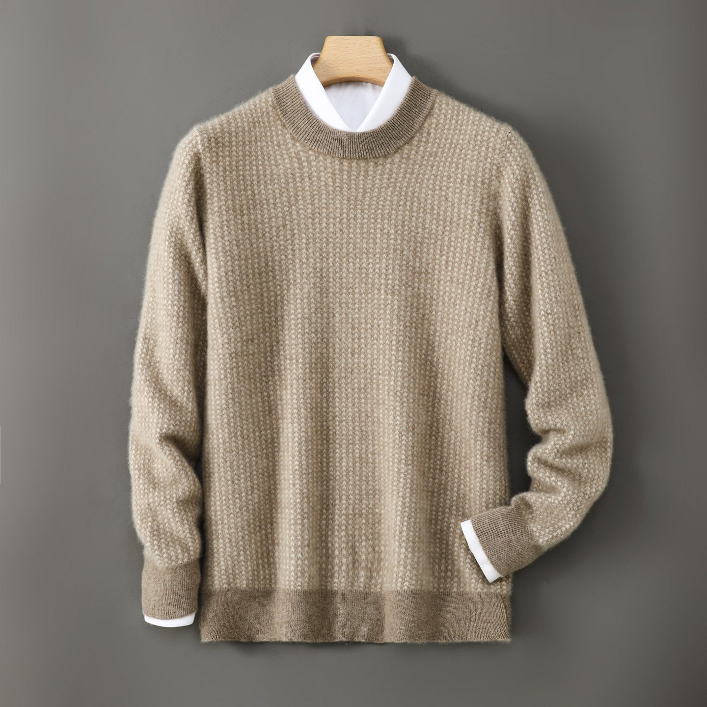 Briones Men’s Cashmere Sweater – Lightweight Crewneck Knit Sweater