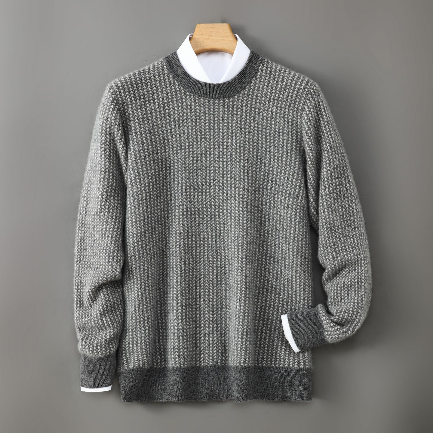 Briones Men’s Cashmere Sweater – Lightweight Crewneck Knit Sweater