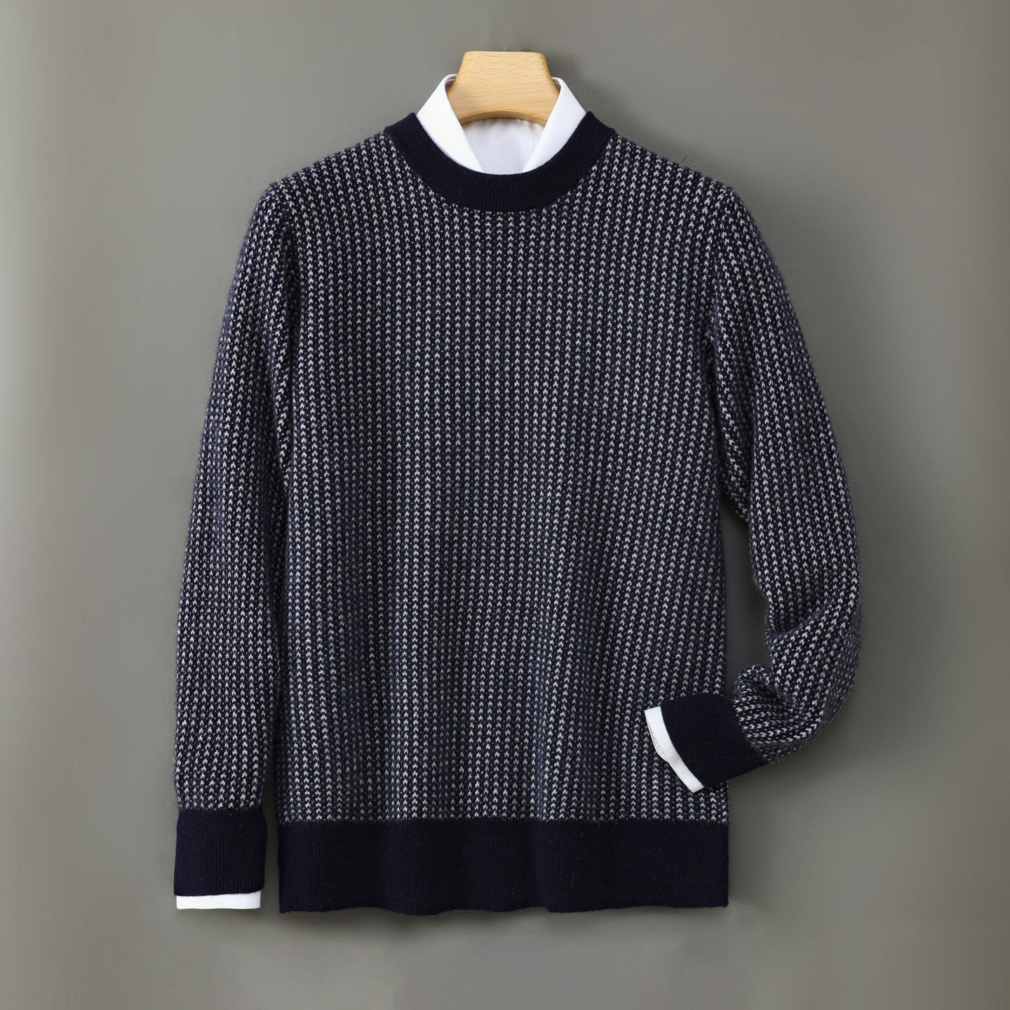 Briones Men’s Cashmere Sweater – Lightweight Crewneck Knit Sweater