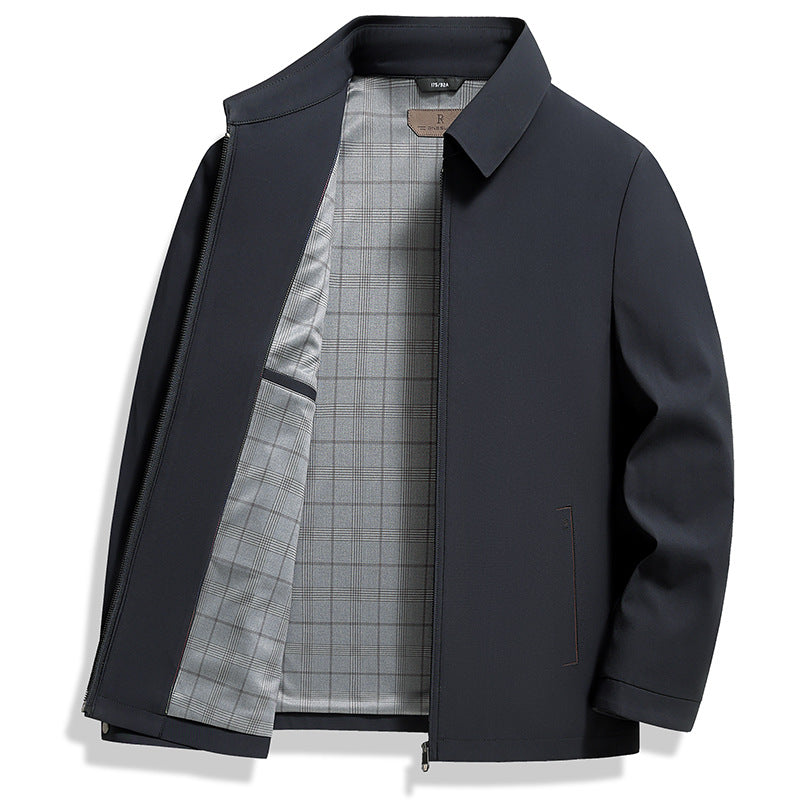 Marcel Men’s Business Casual Jacket – Wrinkle-Free Silk-Blend Blazer with Lapel Design