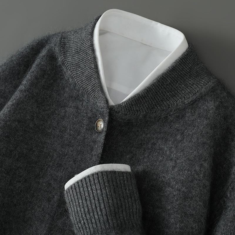 Steve Men’s Cashmere Cardigan – Ultra-Soft Button-Up Sweater