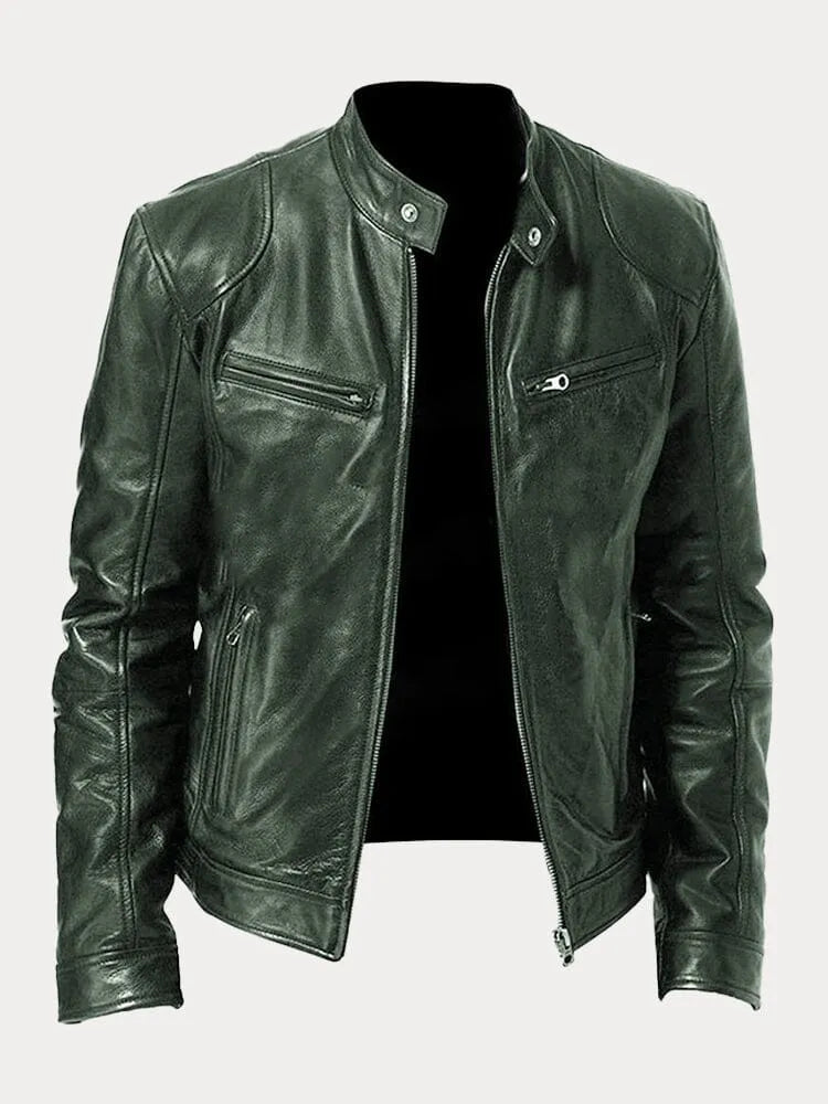 Luca Men’s Leather Jacket – Classic Fit with Tailored Silhouette & Premium Finish
