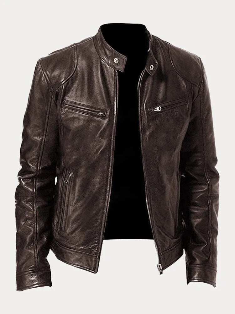 Luca Men’s Leather Jacket – Classic Fit with Tailored Silhouette & Premium Finish