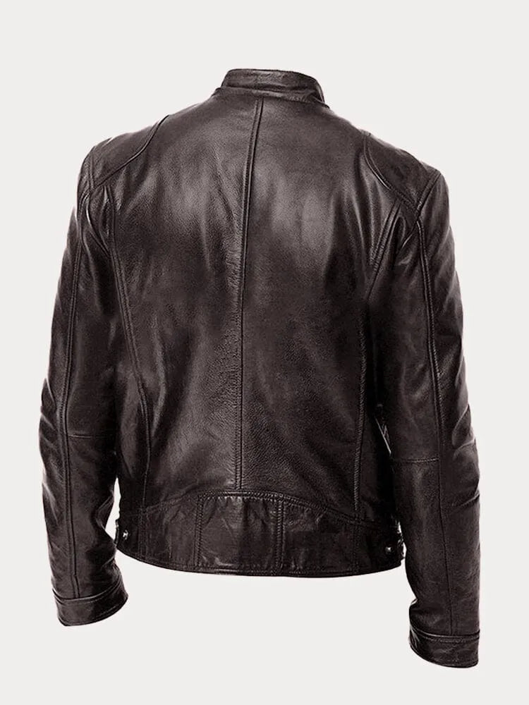 Luca Men’s Leather Jacket – Classic Fit with Tailored Silhouette & Premium Finish