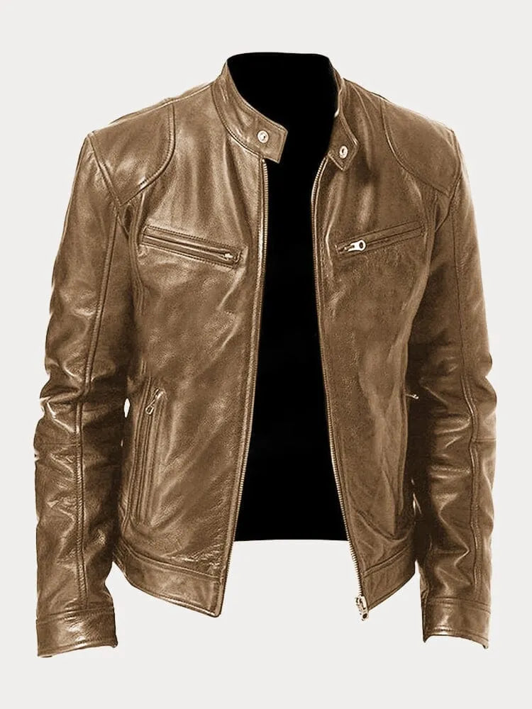 Luca Men’s Leather Jacket – Classic Fit with Tailored Silhouette & Premium Finish
