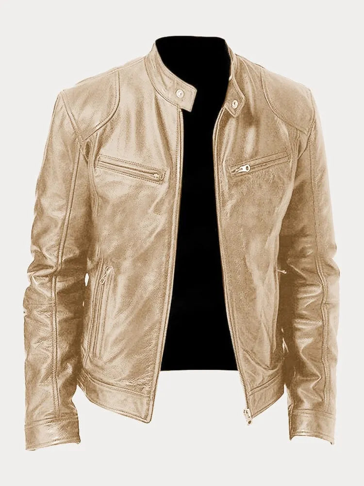 Luca Men’s Leather Jacket – Classic Fit with Tailored Silhouette & Premium Finish