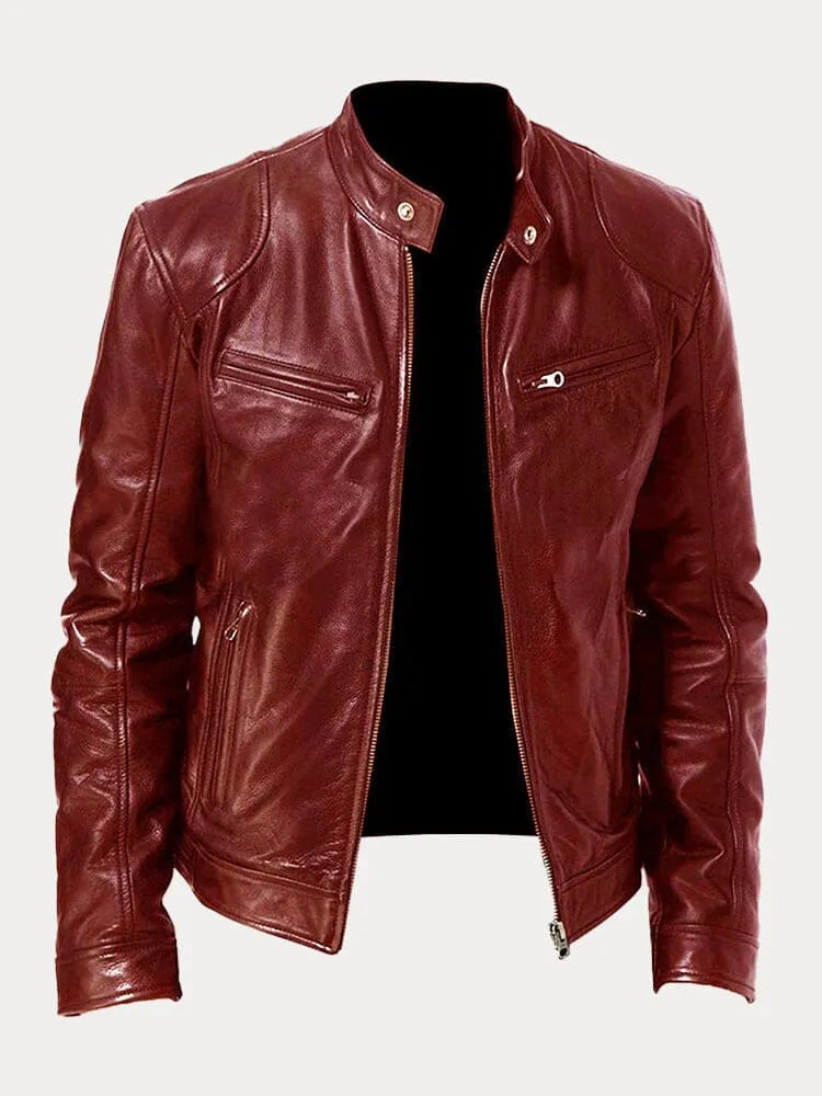 Luca Men’s Leather Jacket – Classic Fit with Tailored Silhouette & Premium Finish