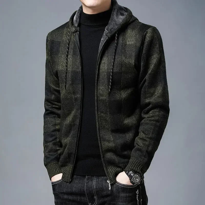 Jasper Knit Zip-Up Jacket – Men’s Hooded Jacket with Lightweight Feel