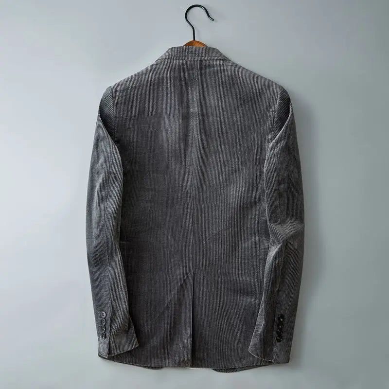Elio Men’s Corduroy Blazer – Soft Fine-Wale Texture