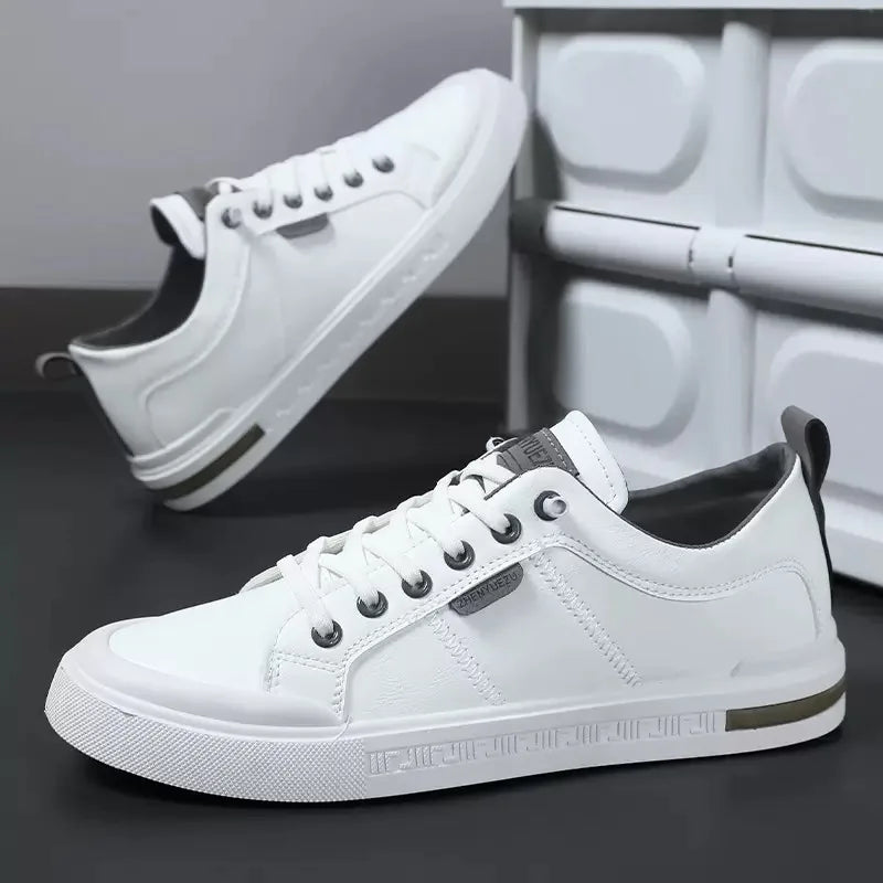 Belnor Men’s Trainers – Smooth Leather Two-Tone Shoes