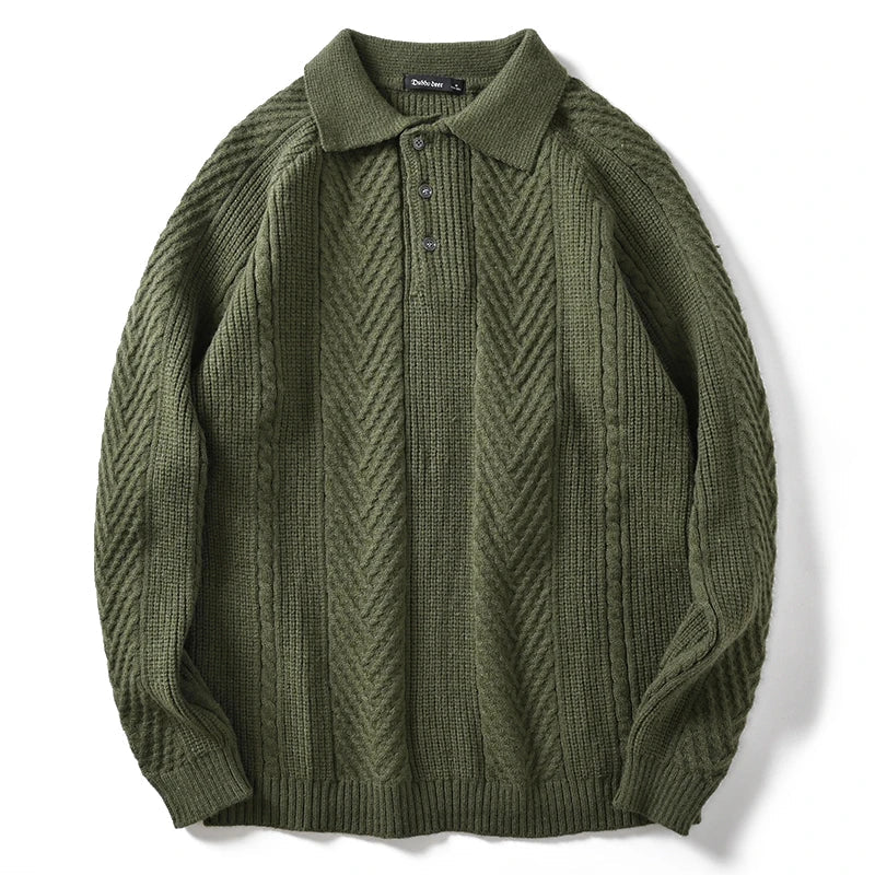 Grayson Men's Cashmere Sweater – Soft Polo Collar Knit