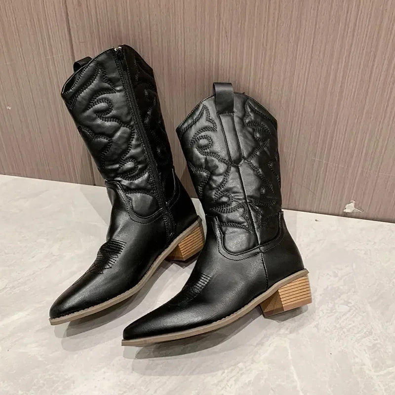 Metallic Cowboy Boots - Western Design