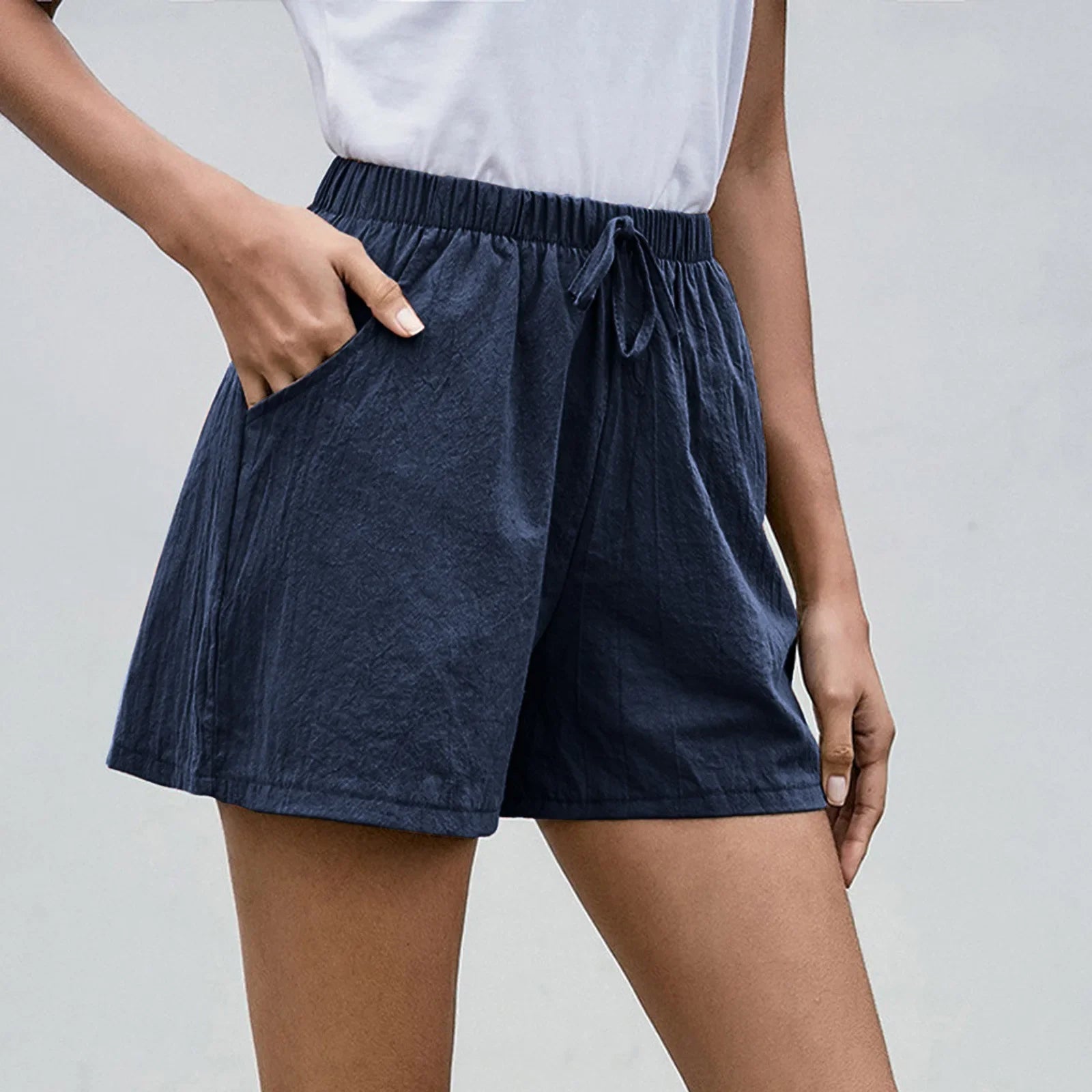 Lucia Linen Bohemian Tailored Shorts – Breathable Relaxed Summer Shorts