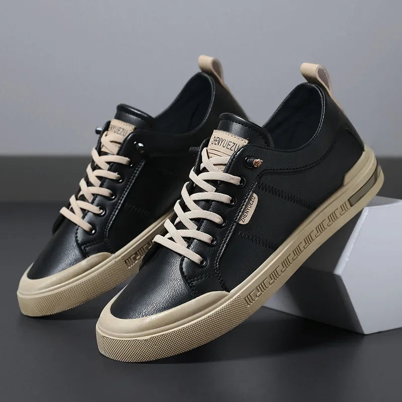 Belnor Men’s Trainers – Smooth Leather Two-Tone Shoes