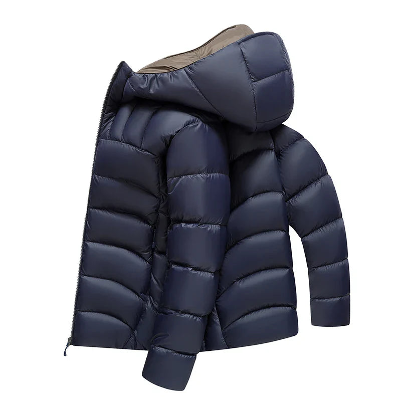 Noah Men’s Down Puffer Jacket – White Duck Down with Windproof Quilted Shell