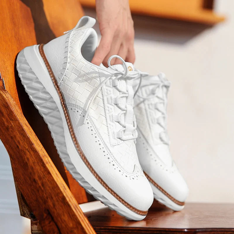 Oslo Men’s Trainers – Genuine Leather with Breathable Lightweight Comfort