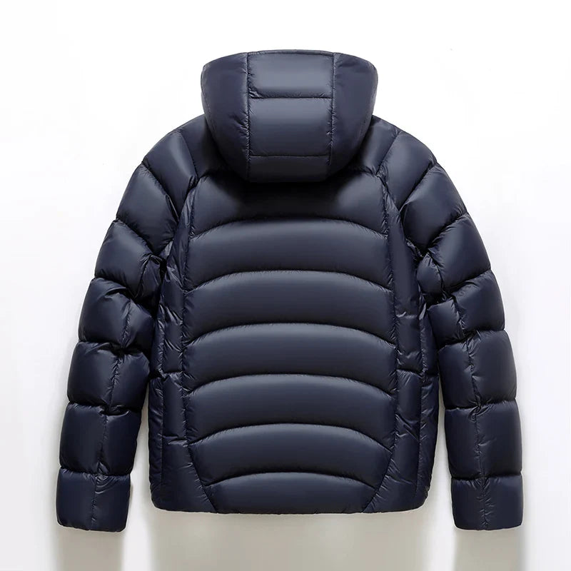 Noah Men’s Down Puffer Jacket – White Duck Down with Windproof Quilted Shell