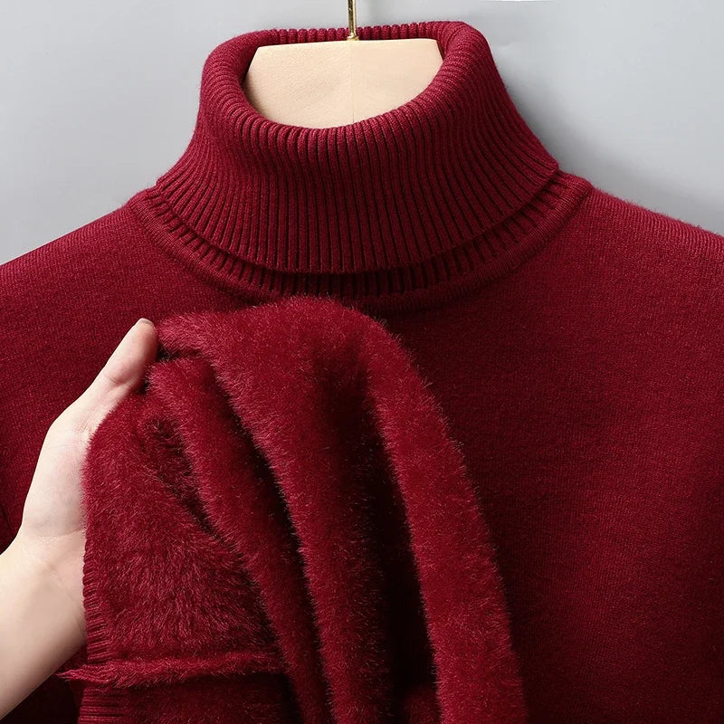 Ricardo Men's Turtleneck Sweater – Merino Wool Soft Ribbed Knit Pullover