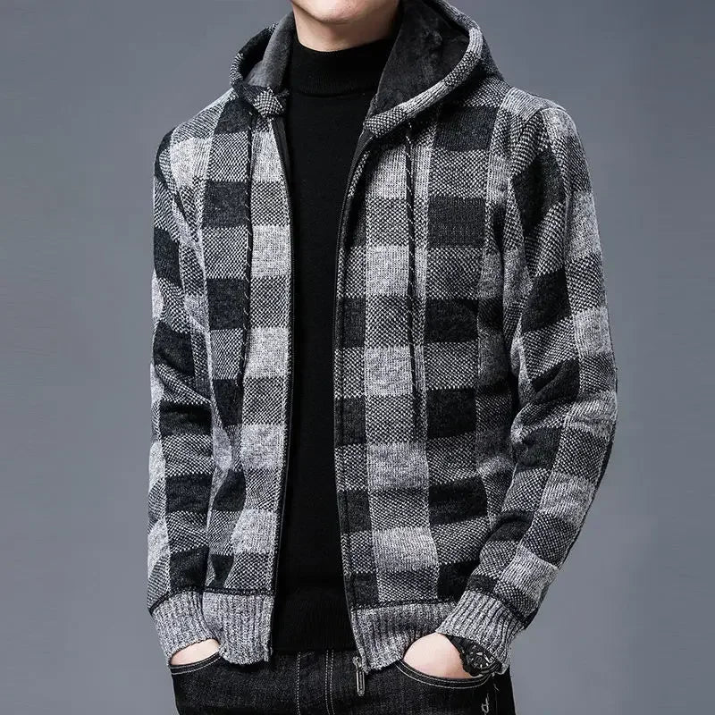 Jasper Knit Zip-Up Jacket – Men’s Hooded Jacket with Lightweight Feel