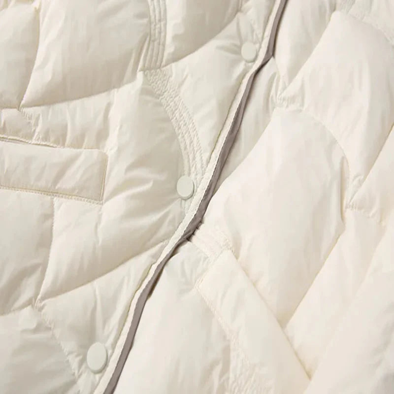 Giorgia Women’s Winter Jacket – Long Duck Down Coat with Quilted Insulation