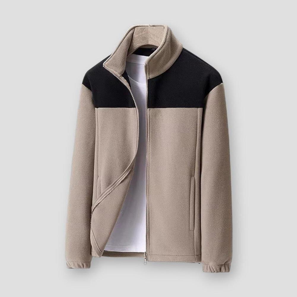 Ashton Men’s Fleece Jacket – Lightweight Full Zip Jacket with Ribbed Trim