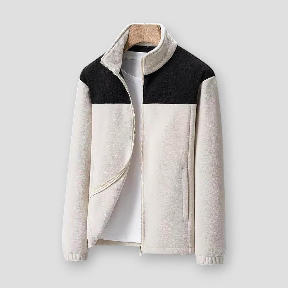 Ashton Men’s Fleece Jacket – Lightweight Full Zip Jacket with Ribbed Trim