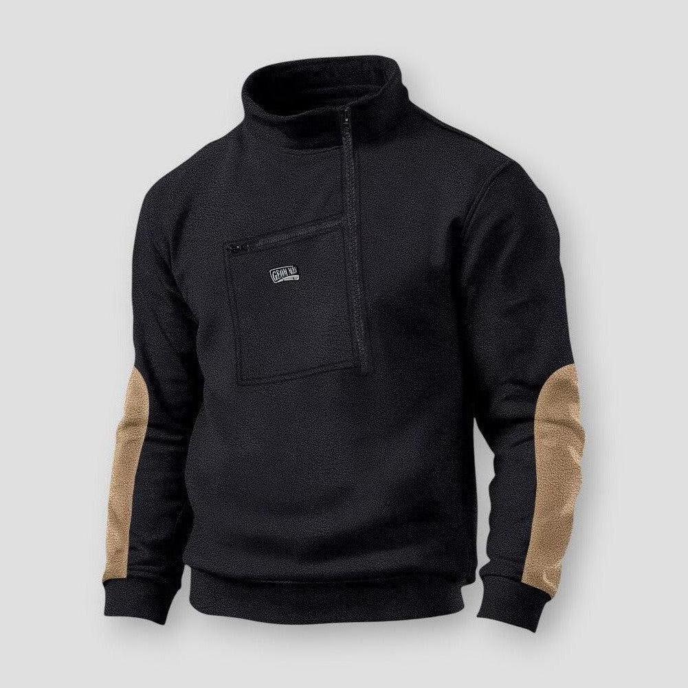 Rainier Half Zip Sweater – Fleece Pullover with Stand Collar & Utility Pocket