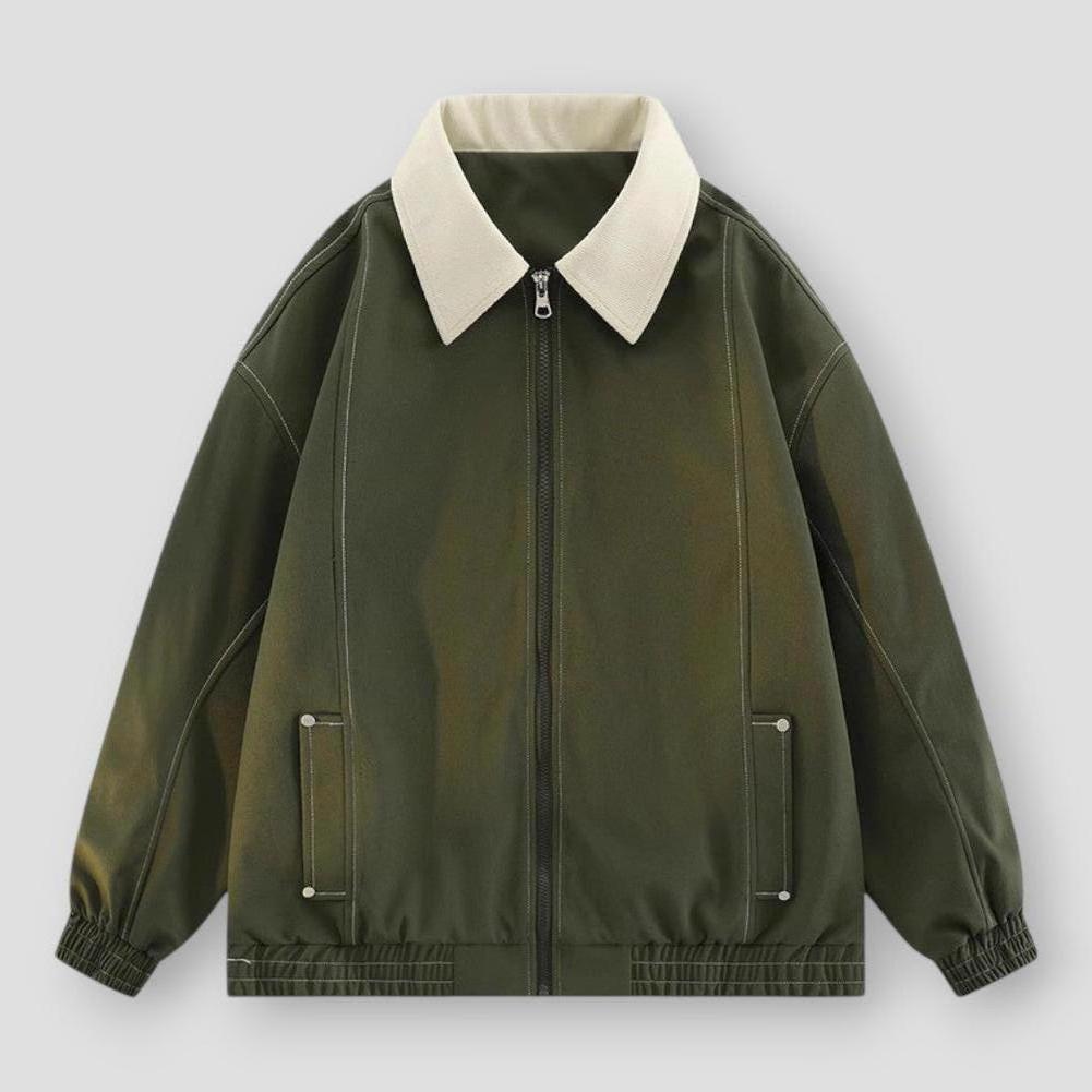 Morris Men’s Lightweight Jacket – Polyester Stand Collar with Full Zip for Spring and Autumn