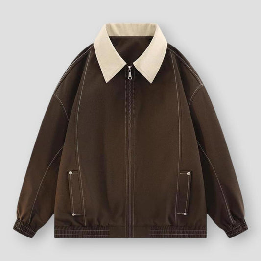 Morris Men’s Lightweight Jacket – Polyester Stand Collar with Full Zip for Spring and Autumn