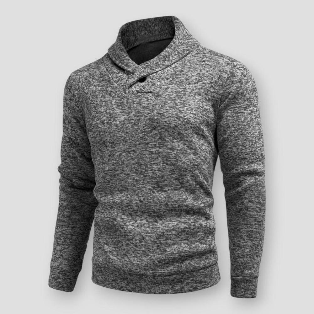 Lucio Men’s Turtleneck Sweater – Knit Shawl Collar Pullover