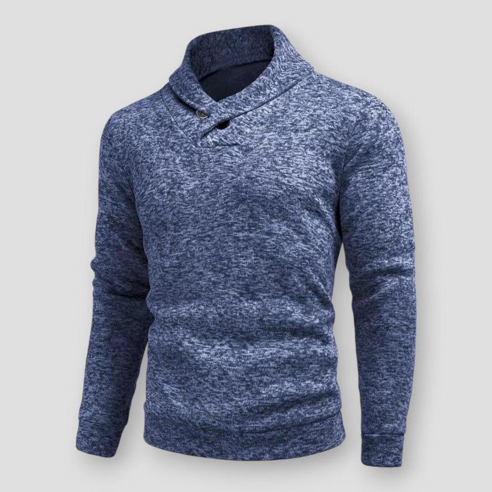 Lucio Men’s Turtleneck Sweater – Knit Shawl Collar Pullover