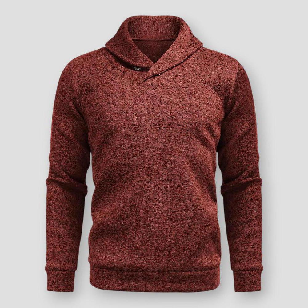Lucio Men’s Turtleneck Sweater – Knit Shawl Collar Pullover