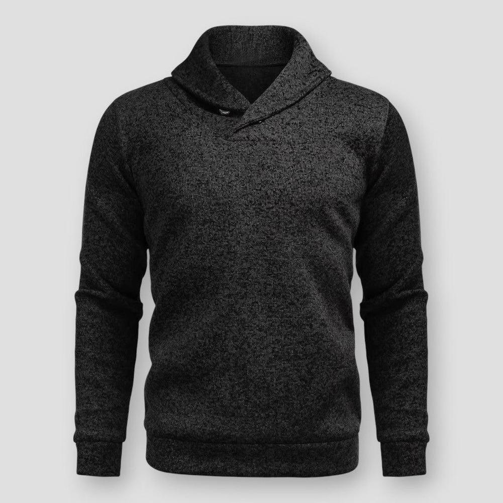 Lucio Men’s Turtleneck Sweater – Knit Shawl Collar Pullover