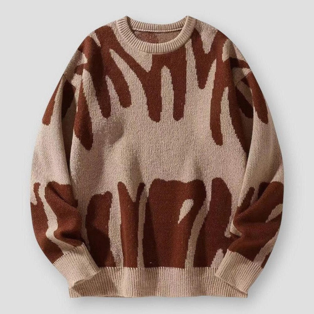 James Ribbed Knit Sweater – Textured Men’s Pullover with Classic Round Neck