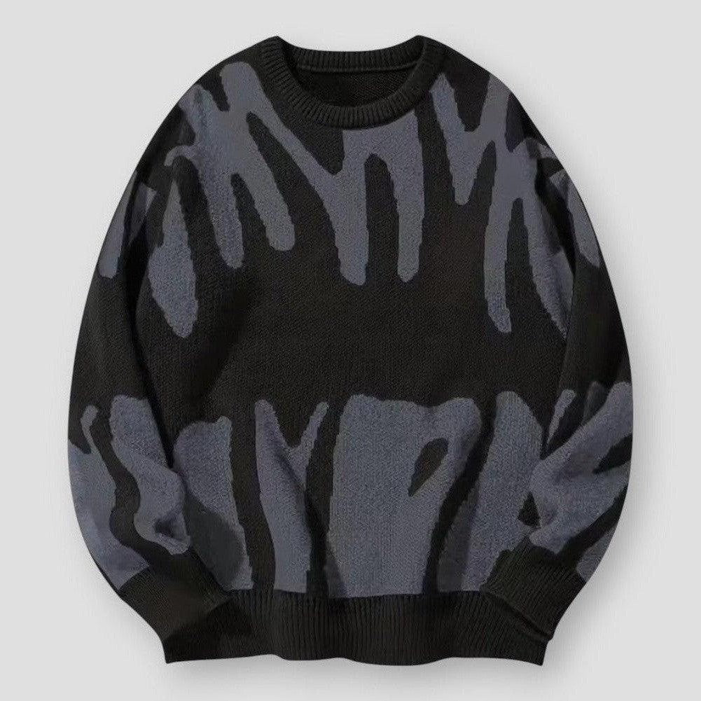 James Ribbed Knit Sweater – Textured Men’s Pullover with Classic Round Neck