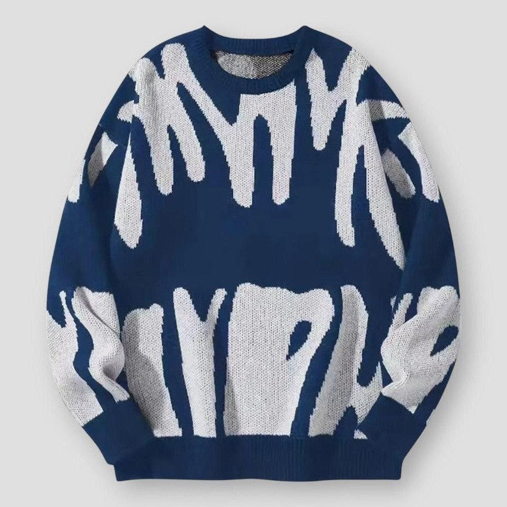James Ribbed Knit Sweater – Textured Men’s Pullover with Classic Round Neck