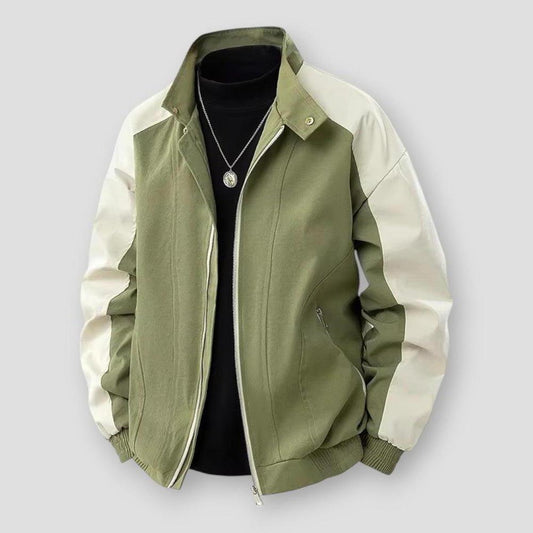 Samuel Men’s Lightweight Jacket – Polyester Two-Tone Windbreaker with Relaxed Fit