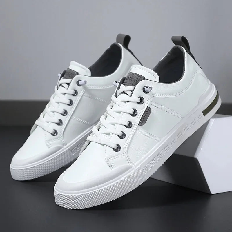 Belnor Men’s Trainers – Smooth Leather Two-Tone Shoes
